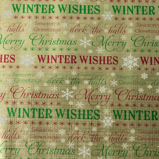 JAM Paper Red Foil Merry Christmas, Green Greetings & Green Red Stripe Gift Wrap Set
